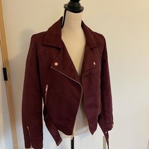 LC Lauren Conrad Suede Moto Jacket